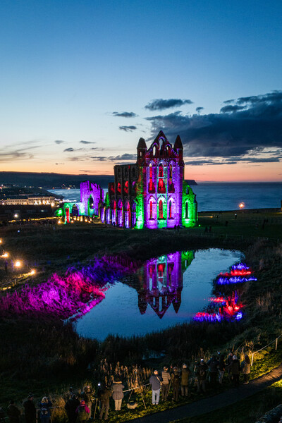 Whitby Abbey Haunting Picture Board by Apollo Aerial Photography