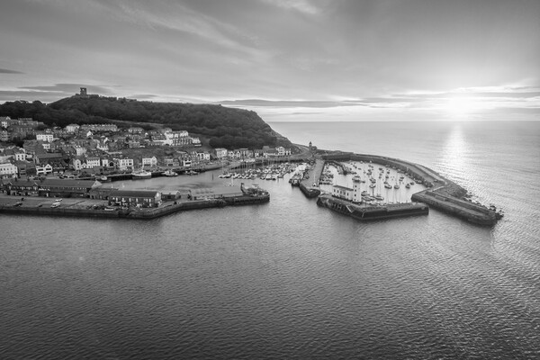 Scarborough in Black and White Picture Board by Apollo Aerial Photography