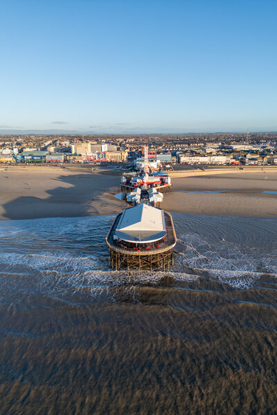 Blackpools Central Pier Picture Board by Apollo Aerial Photography
