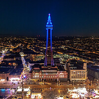 Buy canvas prints of Blackpool Tower Illuminations by Apollo Aerial Photography