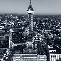 Buy canvas prints of Blackpool Tower Mono by Apollo Aerial Photography