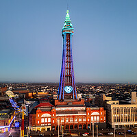 Buy canvas prints of Blackpool Tower Lights by Apollo Aerial Photography