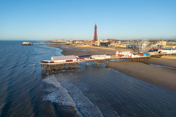 Blackpool Beach Picture Board by Apollo Aerial Photography