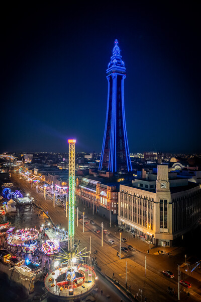 Blackpool Illuminations Picture Board by Apollo Aerial Photography