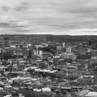 Buy canvas prints of Sheffield Black and White by Apollo Aerial Photography