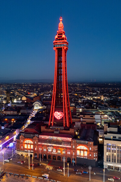 Love Blackpool Picture Board by Apollo Aerial Photography