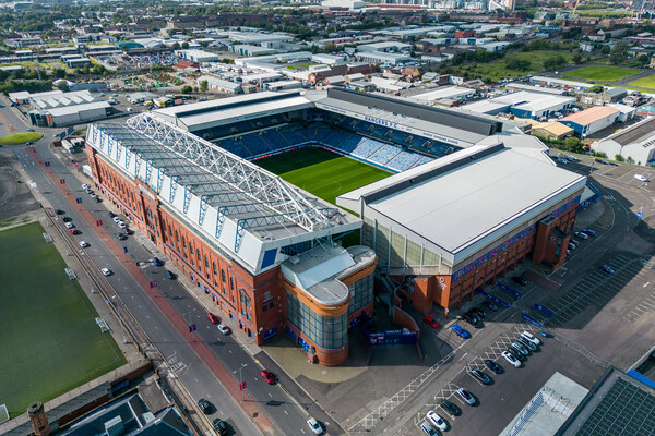 Ibrox Glasgow Rangers FC Picture Board by Apollo Aerial Photography