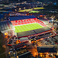 Buy canvas prints of The City Ground at Night by Apollo Aerial Photography