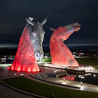 Buy canvas prints of The Kelpies by Apollo Aerial Photography