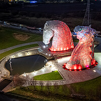 Buy canvas prints of The Kelpies Falkirk by Apollo Aerial Photography