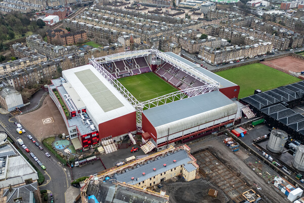 Tynecastle Stadium Picture Board by Apollo Aerial Photography