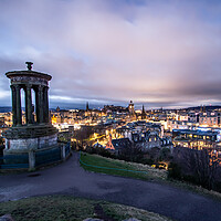 Buy canvas prints of Edinburgh Skyline at Night by Apollo Aerial Photography