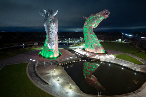 The Kelpies Picture Board by Apollo Aerial Photography
