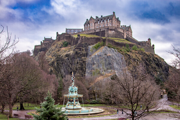 Edinburgh Castle Picture Board by Apollo Aerial Photography