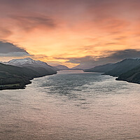 Buy canvas prints of Loch Ness Sunset by Apollo Aerial Photography