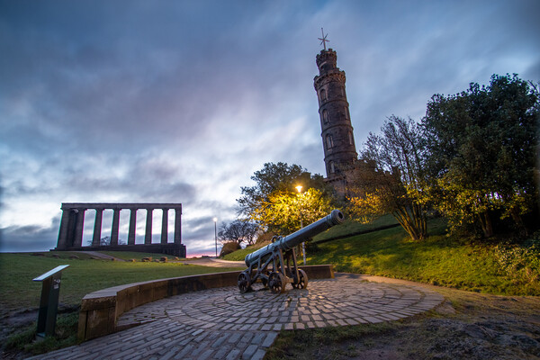 Calton Hill Monuments Picture Board by Apollo Aerial Photography