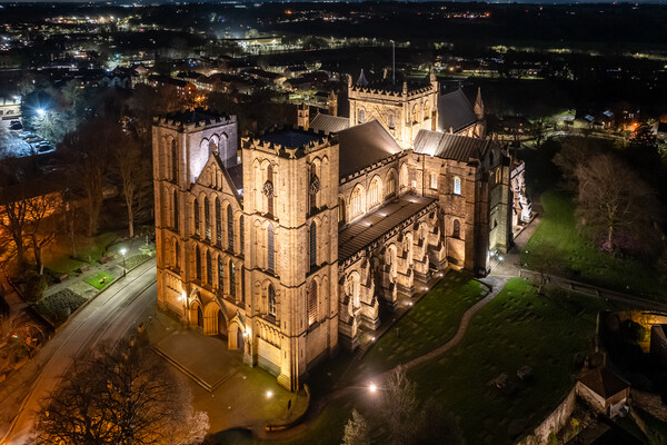 Ripon Cathedral at Night Picture Board by Apollo Aerial Photography