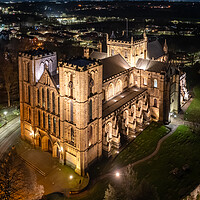 Buy canvas prints of Ripon Cathedral at Night by Apollo Aerial Photography