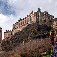 Buy canvas prints of Edinburgh Castle from The Vennel by Apollo Aerial Photography