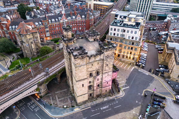 Castle Keep Newcastle Picture Board by Apollo Aerial Photography