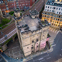 Buy canvas prints of Castle Keep Newcastle by Apollo Aerial Photography