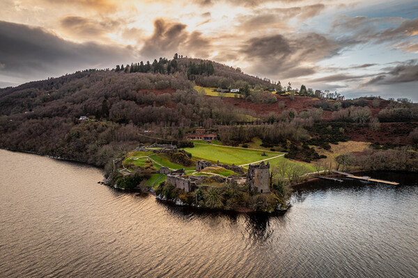 Urquhart Castle Picture Board by Apollo Aerial Photography