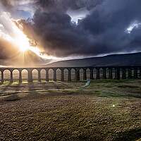 Buy canvas prints of Shadows of Ribblehead Viaduct by Apollo Aerial Photography