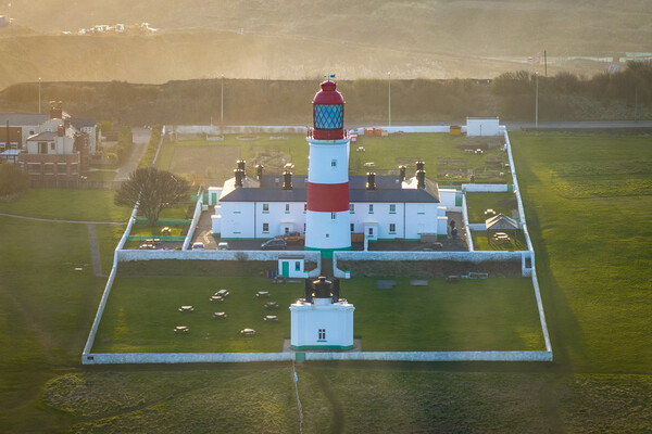 Souter Lighthouse and the Leas Picture Board by Apollo Aerial Photography