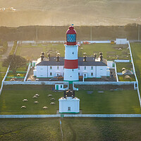 Buy canvas prints of Souter Lighthouse and the Leas by Apollo Aerial Photography