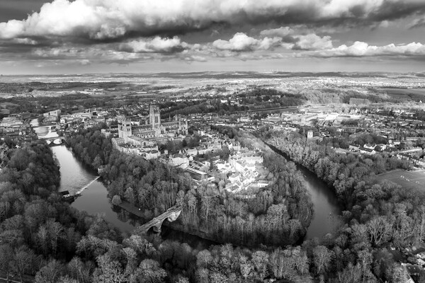 Durham Cathedral Black and White Picture Board by Apollo Aerial Photography