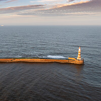 Buy canvas prints of Roker Pier and Lighthouse by Apollo Aerial Photography