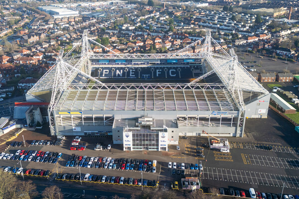Deepdale Stadium Picture Board by Apollo Aerial Photography