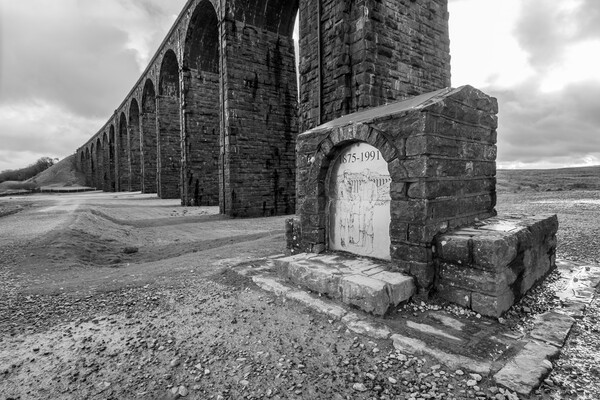 Ribblehead Viaduct Memorial Picture Board by Apollo Aerial Photography