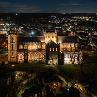 Buy canvas prints of Ripon Cathedral at Night by Apollo Aerial Photography