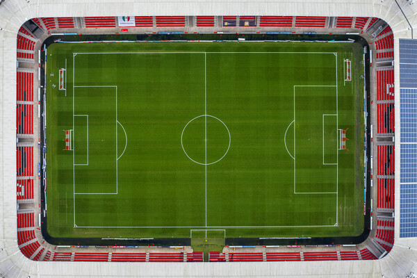 Football Pitch Picture Board by Apollo Aerial Photography