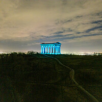 Buy canvas prints of Penshaw Monument at Night by Apollo Aerial Photography
