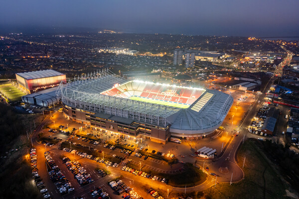 Stadium of Light Sunderland AFC Picture Board by Apollo Aerial Photography