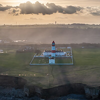 Buy canvas prints of Souter Lighthouse Sunset by Apollo Aerial Photography