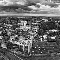 Buy canvas prints of Barnsley Black and White by Apollo Aerial Photography