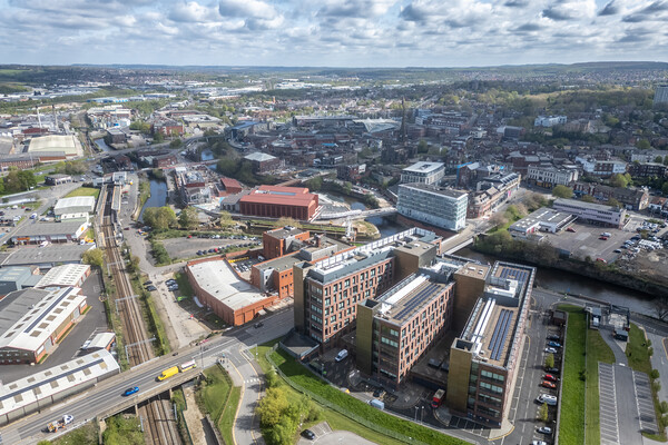 Rotherham Town Picture Board by Apollo Aerial Photography