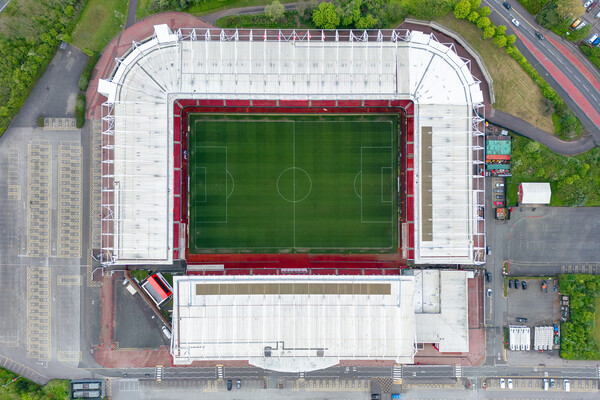 bet365 Stadium Top View Picture Board by Apollo Aerial Photography