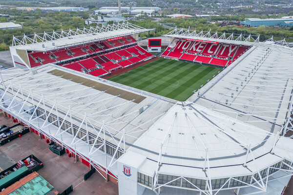 Stoke City Football Club Picture Board by Apollo Aerial Photography