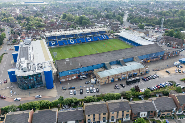 Peterborough United FC Picture Board by Apollo Aerial Photography