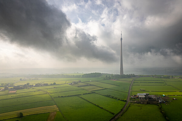 Emley Moor TV Mast Picture Board by Apollo Aerial Photography