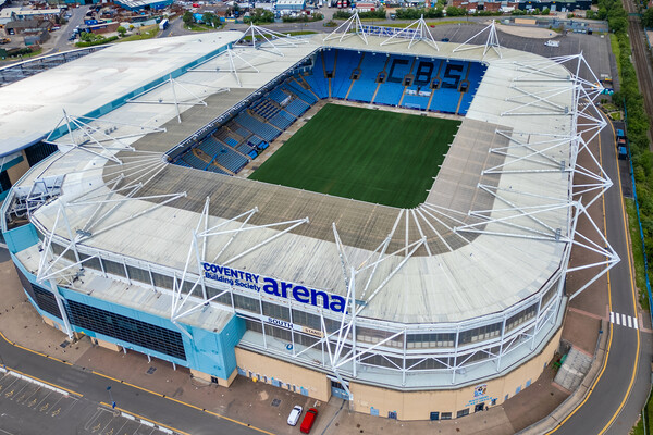 Coventry City Football Stadium Aerial Picture Board by Apollo Aerial Photography