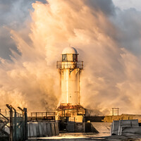 Buy canvas prints of Lighthouse Storm Surge by John-paul Phillippe