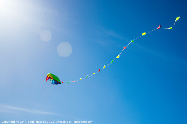Kite In Blue Summer Sky Picture Board by John-paul Phillippe