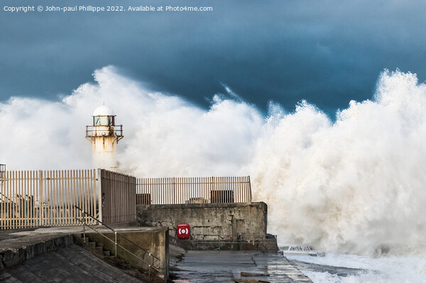 Storm Surge South gare Picture Board by John-paul Phillippe