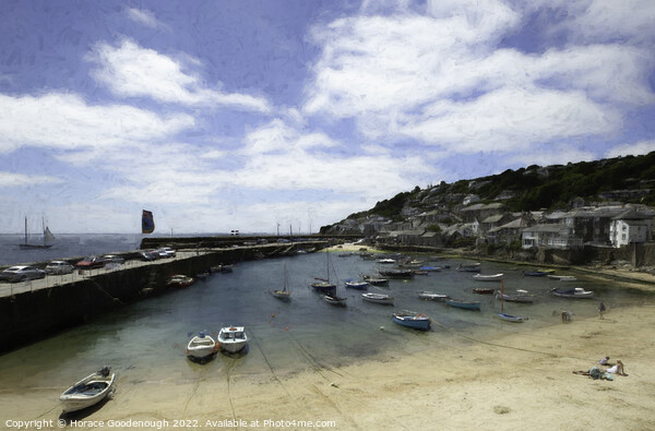 Mousehole Harbour Picture Board by Horace Goodenough