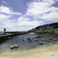 Buy canvas prints of Mousehole Harbour by Horace Goodenough